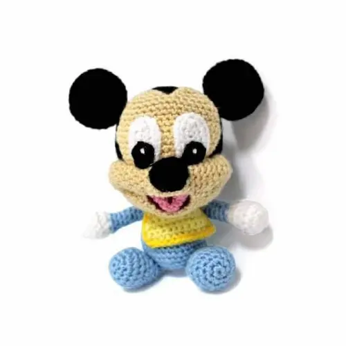 Mickey Mouse Bebe Amigurumi Patrón Gratis Paso a Paso